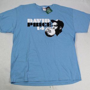 Tampa Bay Rays David Price #14 T Shirt NEW! Size XL Blue B11